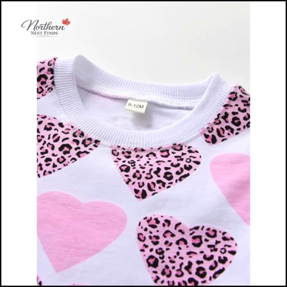 Toddler Girl Long Sleeve Pullover Sweatshirt Pants Outfit Set - Picture 2 of 7